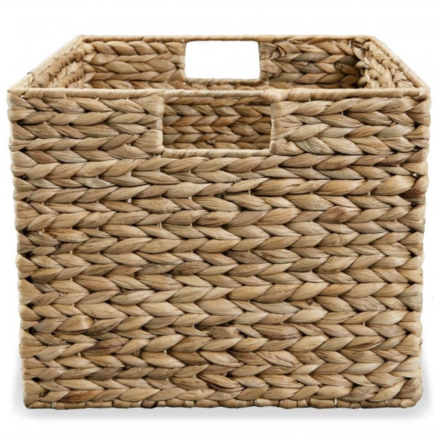 Storage Basket Set 3 Pieces Water Hyacinth Image 4