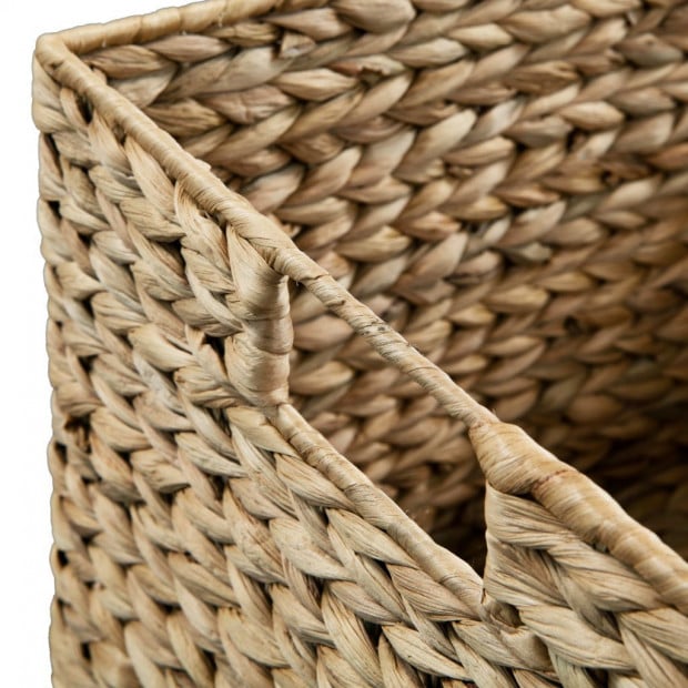 Storage Basket Set 3 Pieces Water Hyacinth Image 5