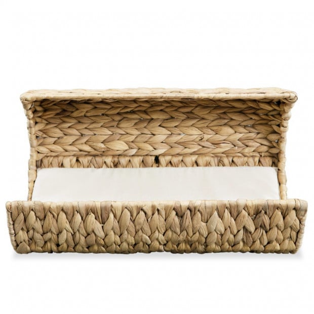 Cat Bed With Cushion Water Hyacinth 37x20x20 Cm Image 3
