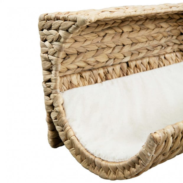 Cat Bed With Cushion Water Hyacinth 37x20x20 Cm Image 5