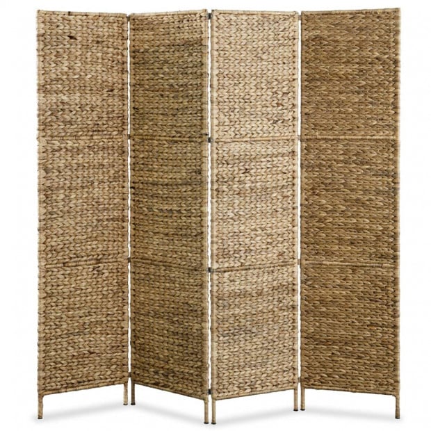 4-panel Room Divider 154x160 Cm Water Hyacinth Image 2