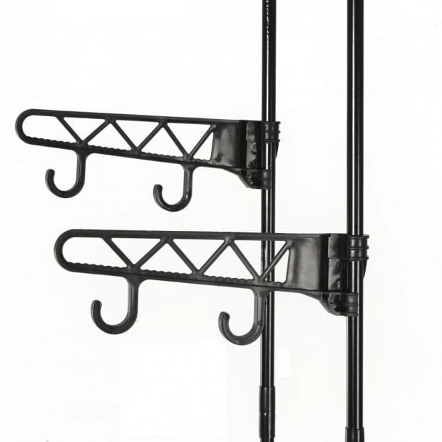 Clothes Rack Steel And Non-woven Fabric 55x28.5x175 Cm Black Image 5