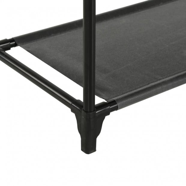 Clothes Rack Steel And Non-woven Fabric 55x28.5x175 Cm Black Image 8