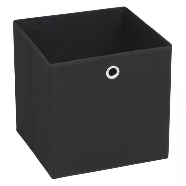 Storage Boxes 4 Pcs Non-woven Fabric 32x32x32 Cm Black Image 3