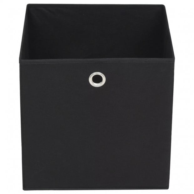 Storage Boxes 4 Pcs Non-woven Fabric 32x32x32 Cm Black Image 4