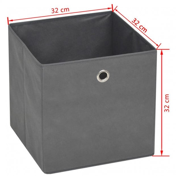 Storage Boxes 10 Pcs Non-woven Fabric 32x32x32 Cm Grey Image 7