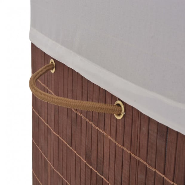 Bamboo Laundry Bin Rectangular Brown Image 6