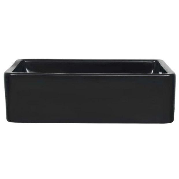 Basin Ceramic Rectangular Black 41x30x12 cm Image 5
