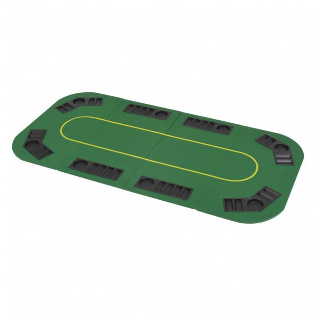 8-player Folding Poker Tabletop 4 Fold Rectangular Green Image 2