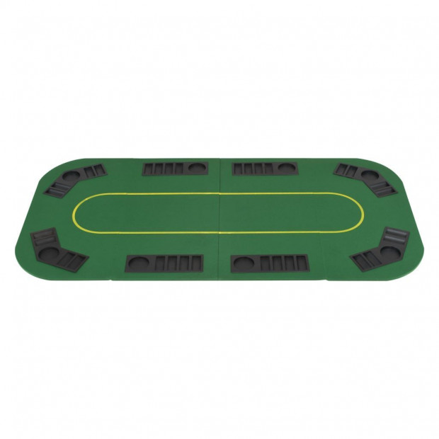 8-player Folding Poker Tabletop 4 Fold Rectangular Green Image 5
