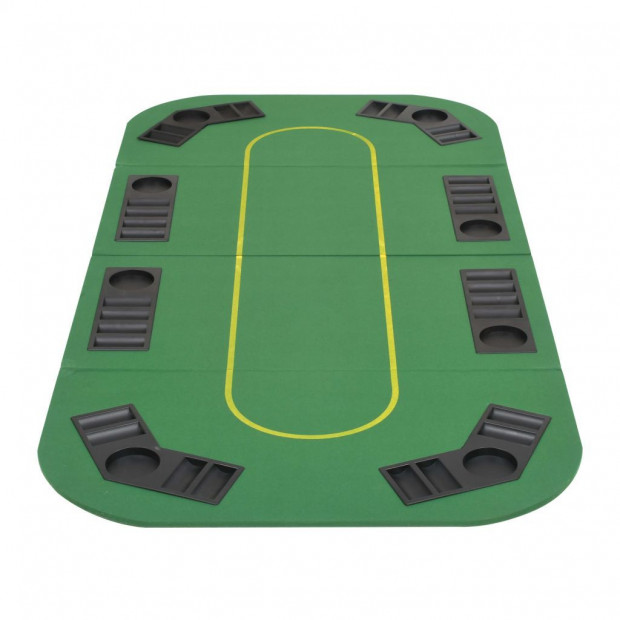 8-player Folding Poker Tabletop 4 Fold Rectangular Green Image 6