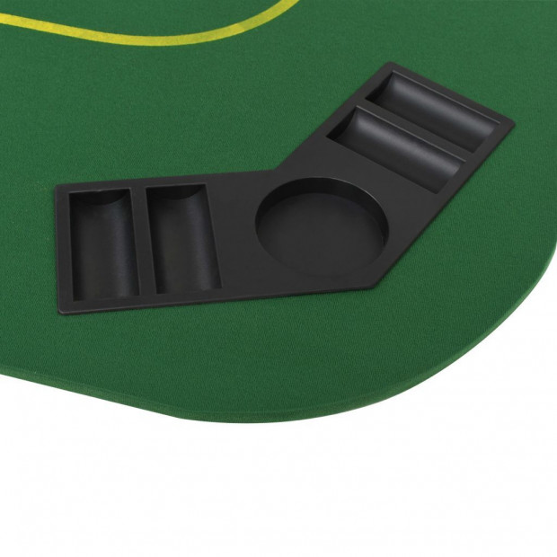 8-player Folding Poker Tabletop 4 Fold Rectangular Green Image 7