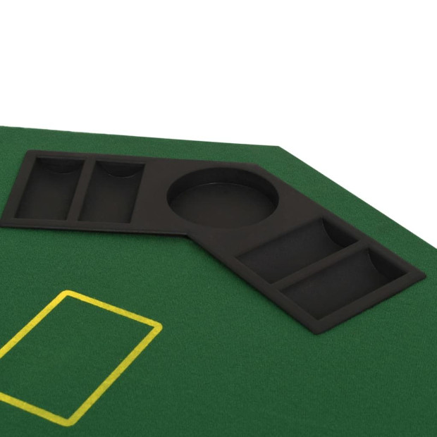 8-player Folding Poker Tabletop 2 Fold Octagonal Green Image 4