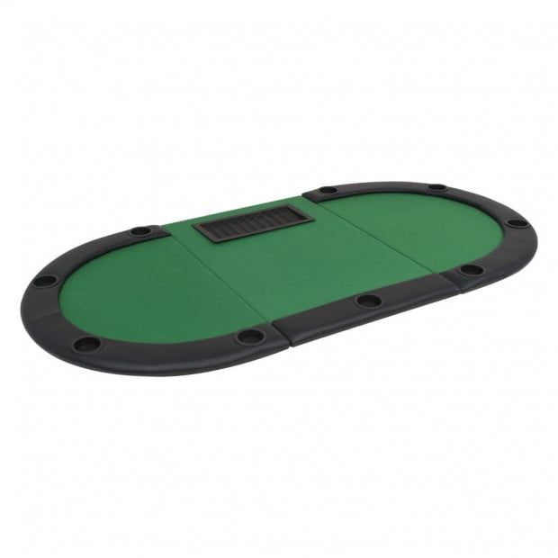 9-player Folding Poker Table 3 Fold Oval Green Image 5