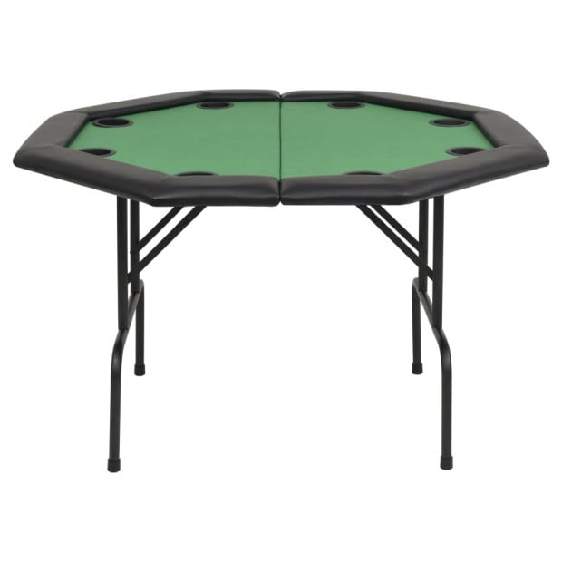 8-player Folding Poker Table 2 Fold Octagonal Green Image 3