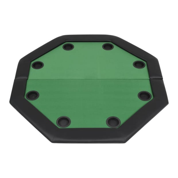 8-player Folding Poker Table 2 Fold Octagonal Green Image 4