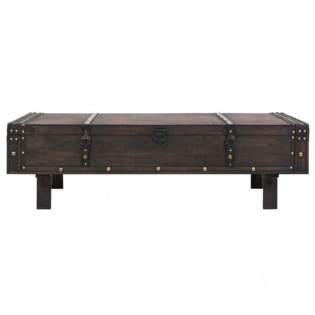 Coffee Table Solid Wood Vintage Style 120x55x35 Cm Image 3