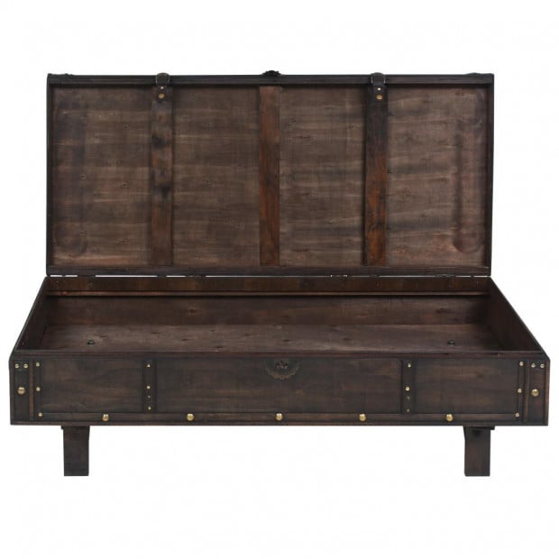 Coffee Table Solid Wood Vintage Style 120x55x35 Cm Image 5
