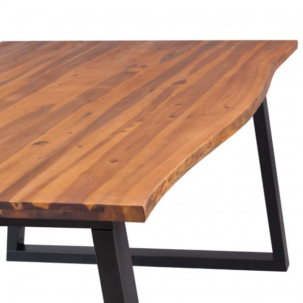 Dining Table Solid Acacia Wood 200x90x75 Cm Image 5