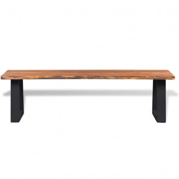 Bench Solid Acacia Wood 145 Cm Image 2