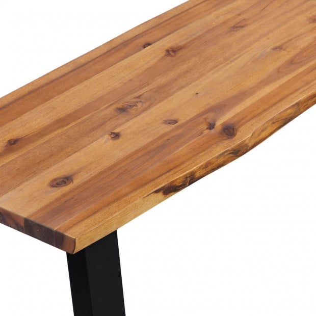 Bench Solid Acacia Wood 145 Cm Image 4