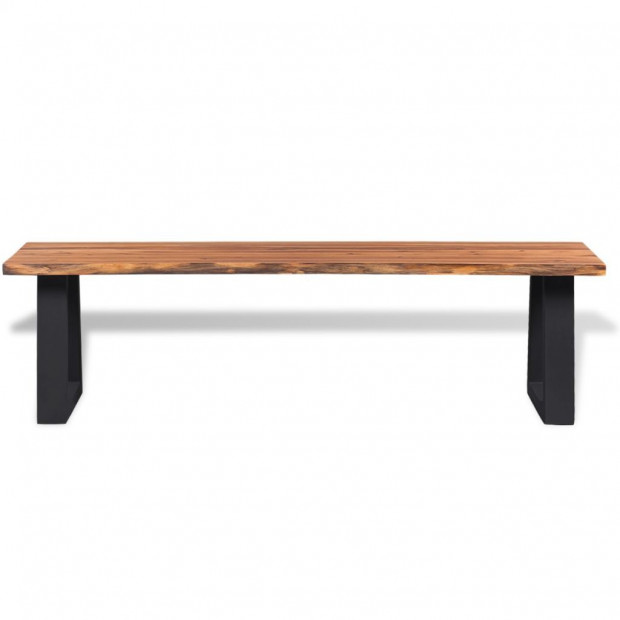 Bench Solid Acacia Wood 160 Cm Image 2