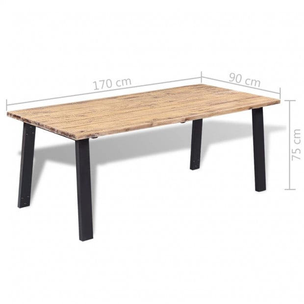 Dining Table Solid Acacia Wood 170x90x75 Cm Image 6
