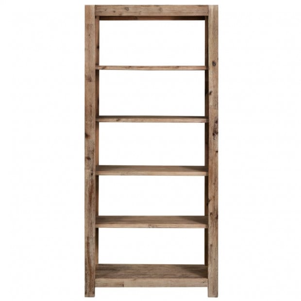5-tier Bookcase 80x30x180 Cm Solid Acacia Wood Image 2