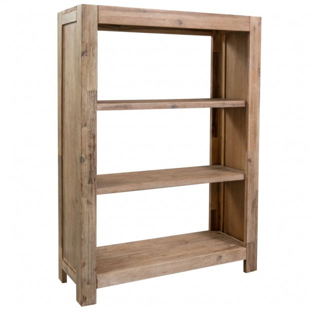 3-tier Bookcase 80x30x110 Cm Solid Acacia Wood