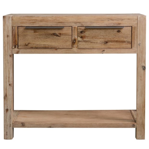 Console Table 82x33x73 Cm Solid Acacia Wood Image 2