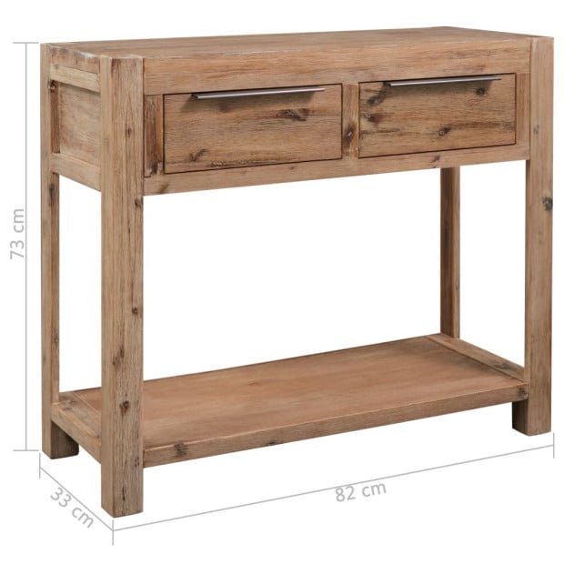 Console Table 82x33x73 Cm Solid Acacia Wood Image 6