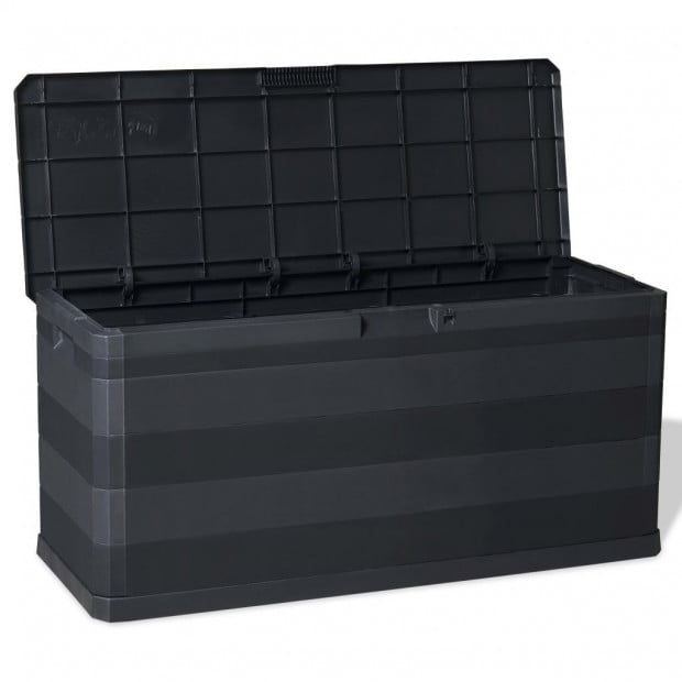 Garden Storage Box Black 117x45x56 Cm Image 7