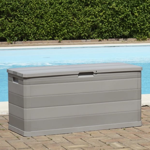 Garden Storage Box Grey 117x45x56 Cm Image 5