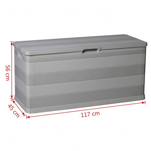 Garden Storage Box Grey 117x45x56 Cm Image 8