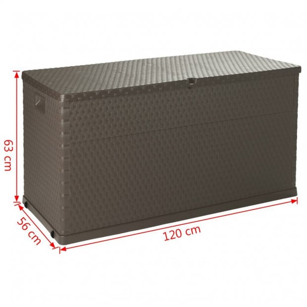 Garden Storage Box Brown 120x56x63 Cm Image 11