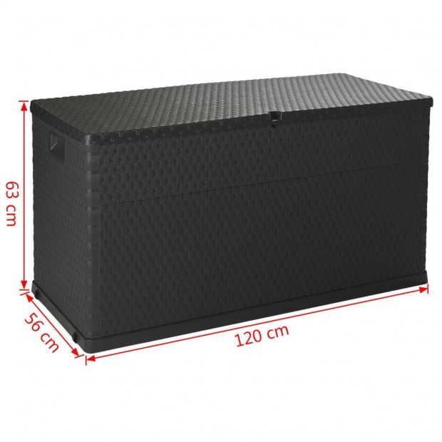 Garden Storage Box Anthracite 120x56x63 Cm Image 10