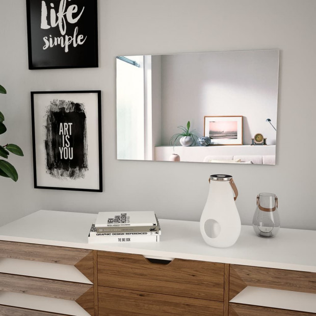 Wall Mirror 60x40 Cm Rectangular Glass