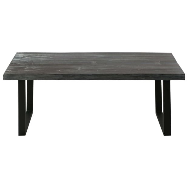 Coffee Table Solid Mindi Wood 102x56x41 Cm Grey Image 2