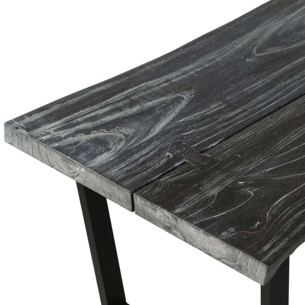 Coffee Table Solid Mindi Wood 102x56x41 Cm Grey Image 4