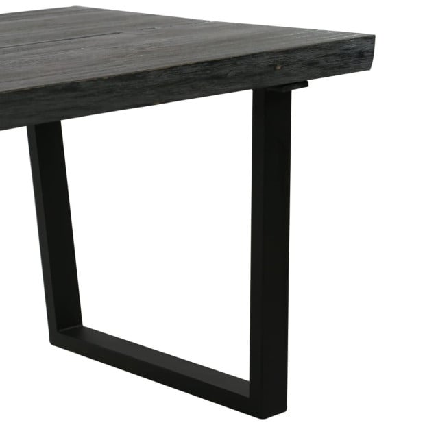 Coffee Table Solid Mindi Wood 102x56x41 Cm Grey Image 5