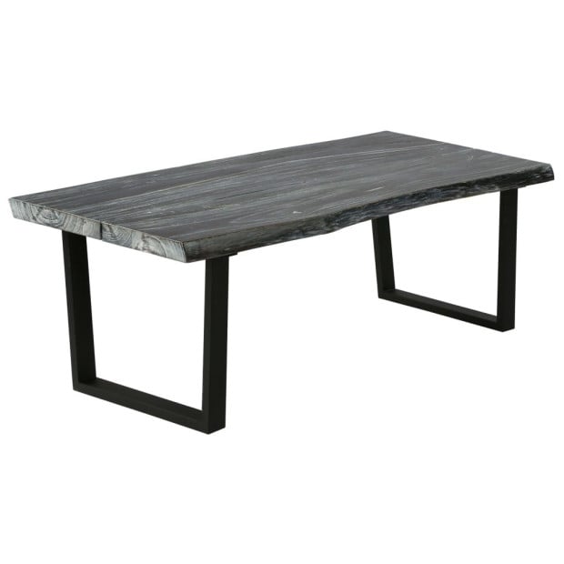 Coffee Table Solid Mindi Wood 102x56x41 Cm Grey Image 7