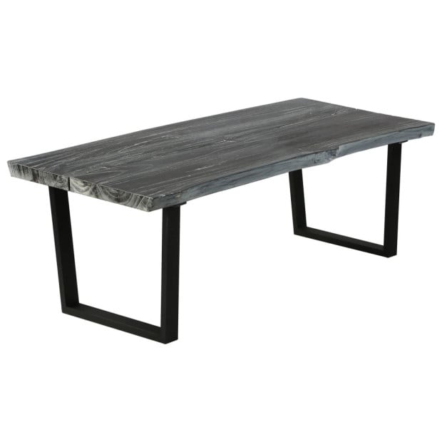 Coffee Table Solid Mindi Wood 102x56x41 Cm Grey Image 8
