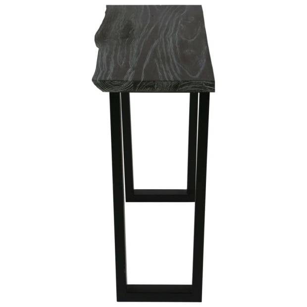 Console Table Solid Mindi Wood 110x35x75 Cm Grey Image 3