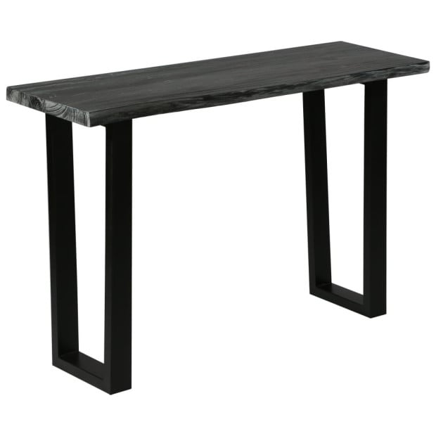 Console Table Solid Mindi Wood 110x35x75 Cm Grey Image 6