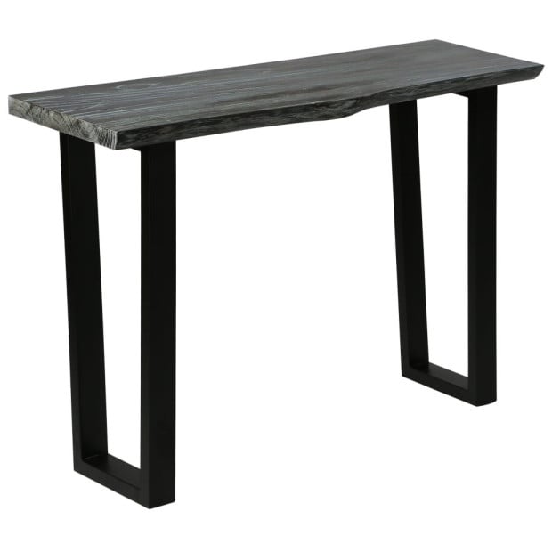 Console Table Solid Mindi Wood 110x35x75 Cm Grey Image 7