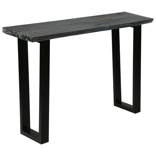 Console Table Solid Mindi Wood 110x35x75 Cm Grey Image 9