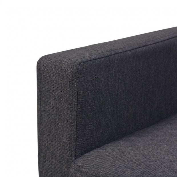 Armchair Steel And Fabric Dark Grey Image 5