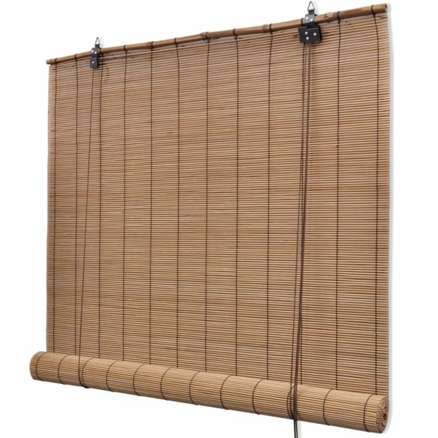 Roller Blind Bamboo 140x220 Cm Brown