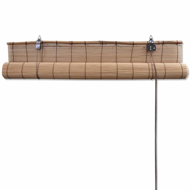 Roller Blind Bamboo 140x220 Cm Brown Image 5