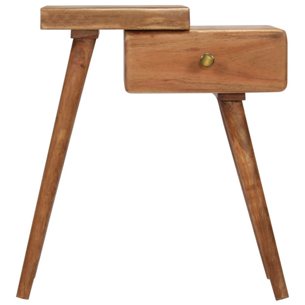 Bedside Table Solid Acacia Wood 45x32x55 Cm Image 2
